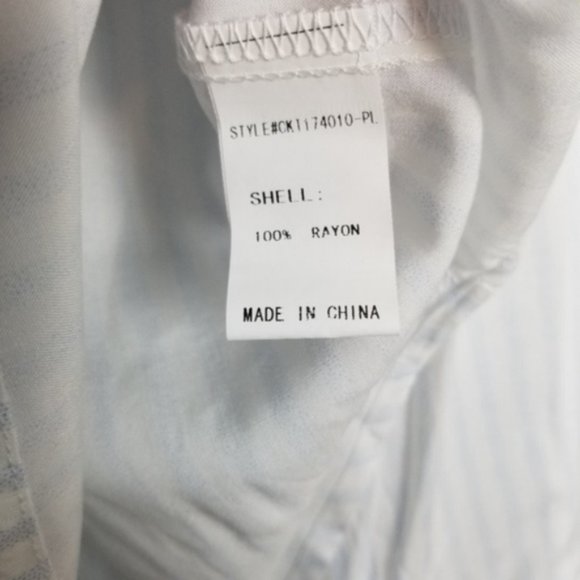 Mello Day Plus Blue and White Striped Button Down - Picture 7 of 7